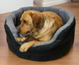 Premium Oval Bolster Style Heavy Duty Fleece Lined Machine Washable Dog Bed