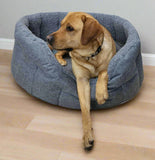 Premium Oval Bolster Style Heavy Duty Fleece Lined Machine Washable Dog Bed