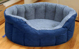 Premium Oval Bolster Style Heavy Duty Fleece Lined Machine Washable Dog Bed