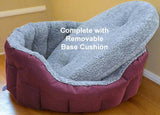 Premium Oval Bolster Style Heavy Duty Fleece Lined Machine Washable Dog Bed